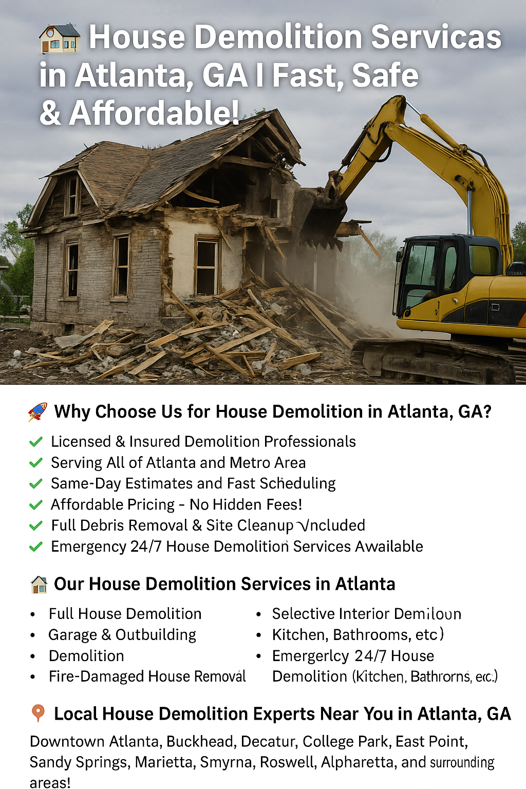 House Demolition Atlanta GA